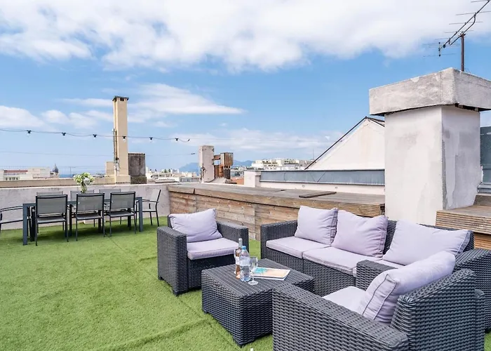 Daire Rooftop Scls - Terrasse, Jacuzzi, Rue D'antibes Cannes