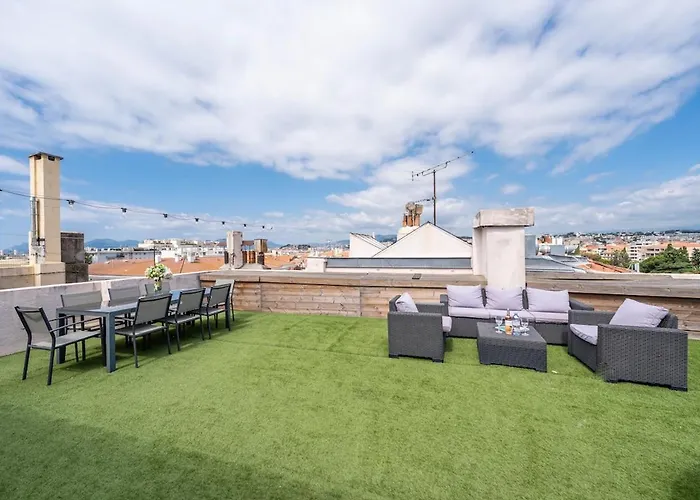 Rooftop Scls - Terrasse, Jacuzzi, Rue D'antibes Daire *