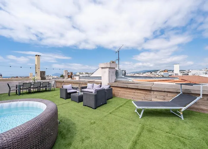 Rooftop Scls - Terrasse, Jacuzzi, Rue D'antibes