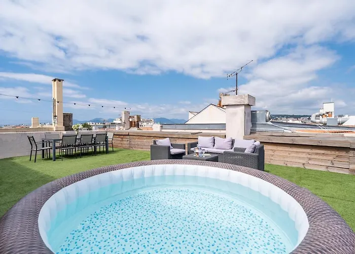 Rooftop Scls - Terrasse, Jacuzzi, Rue D'antibes