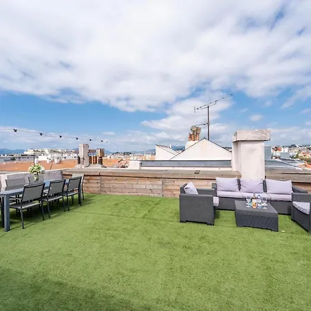 Rooftop Scls - Terrasse, Jacuzzi, Rue D'antibes Appartement *