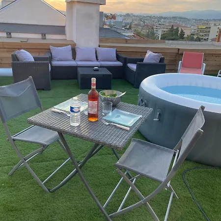 Rooftop Scls - Terrasse, Jacuzzi, Rue D'antibes Apartamento *